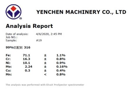 Rapport d'analyse des métaux
