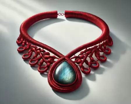 Vòng cổ Labradorite dây sáp tùy chỉnh - Trang sức hạt thủ công ODM/OEM – HUNGKUANG chuyên thiết kế và sản xuất vòng cổ hạt đan bằng dây sáp.