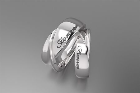925 Sterling Silver Love Everlasting Couple's Rings - HUNGKUANG 925 sterling silver rings engraved with "Love Everlasting Forever." The men's ring is 6.5mm wide, and the women's ring is 5mm wide. These custom-designed couple's rings are produced with high-quality silver by a trusted supplier of silver jewelry.