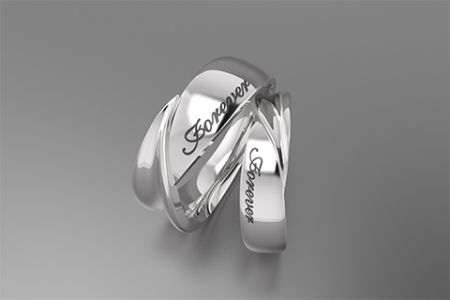 Bague Couple Réglable En Argent 925 - Avec Zircon, Design Fiançailles/mariage Unisexe