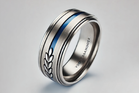 Honor Thin Blue Line Ring - Customized Honor Thin Blue Line Ring Police Department Logo Blue Ring