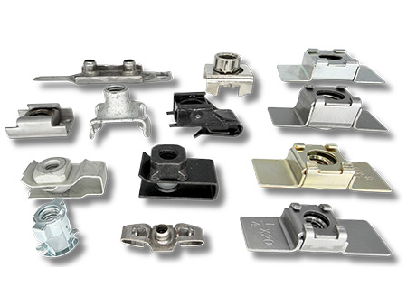 Floating Nut Plates - Custom floating nut plates, one-piece drawn and clip-welded nut assemblies.