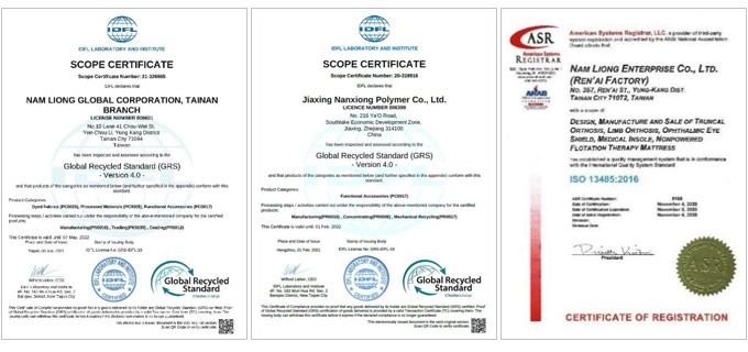 certificados de RGS y ASR