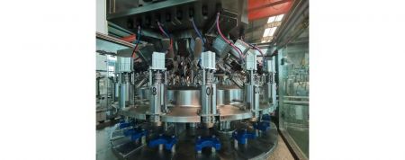 The can filling machine is used for non-carbonated liquid.