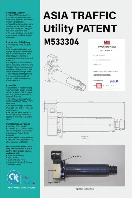 Zündspulengehäuse Gebrauchsmuster Nr. M533304