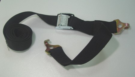 Cam Buckle Tie Down with Flat J-Hook