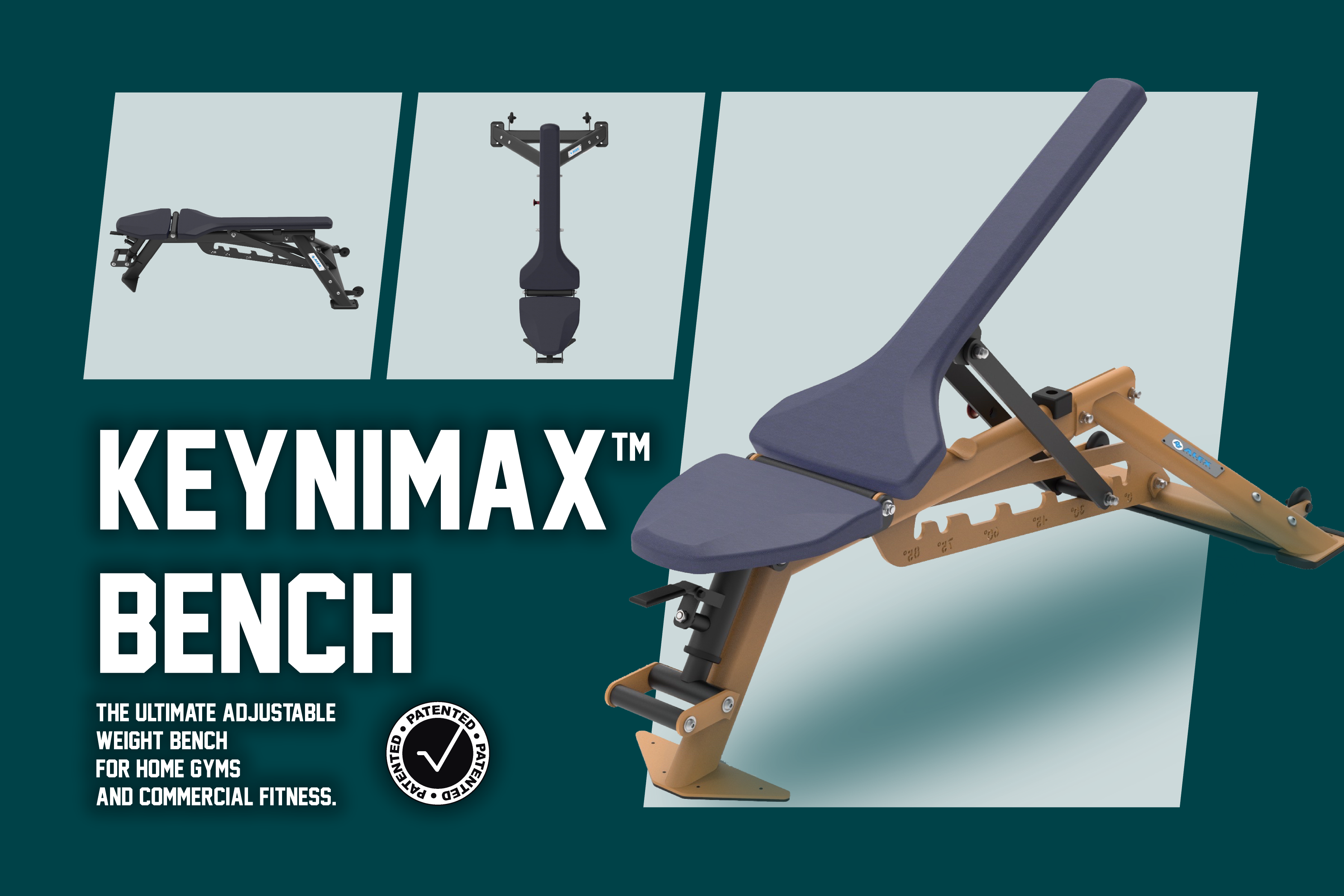 ➤Keynimax™ベンチ 調節可能ウェイトベンチ