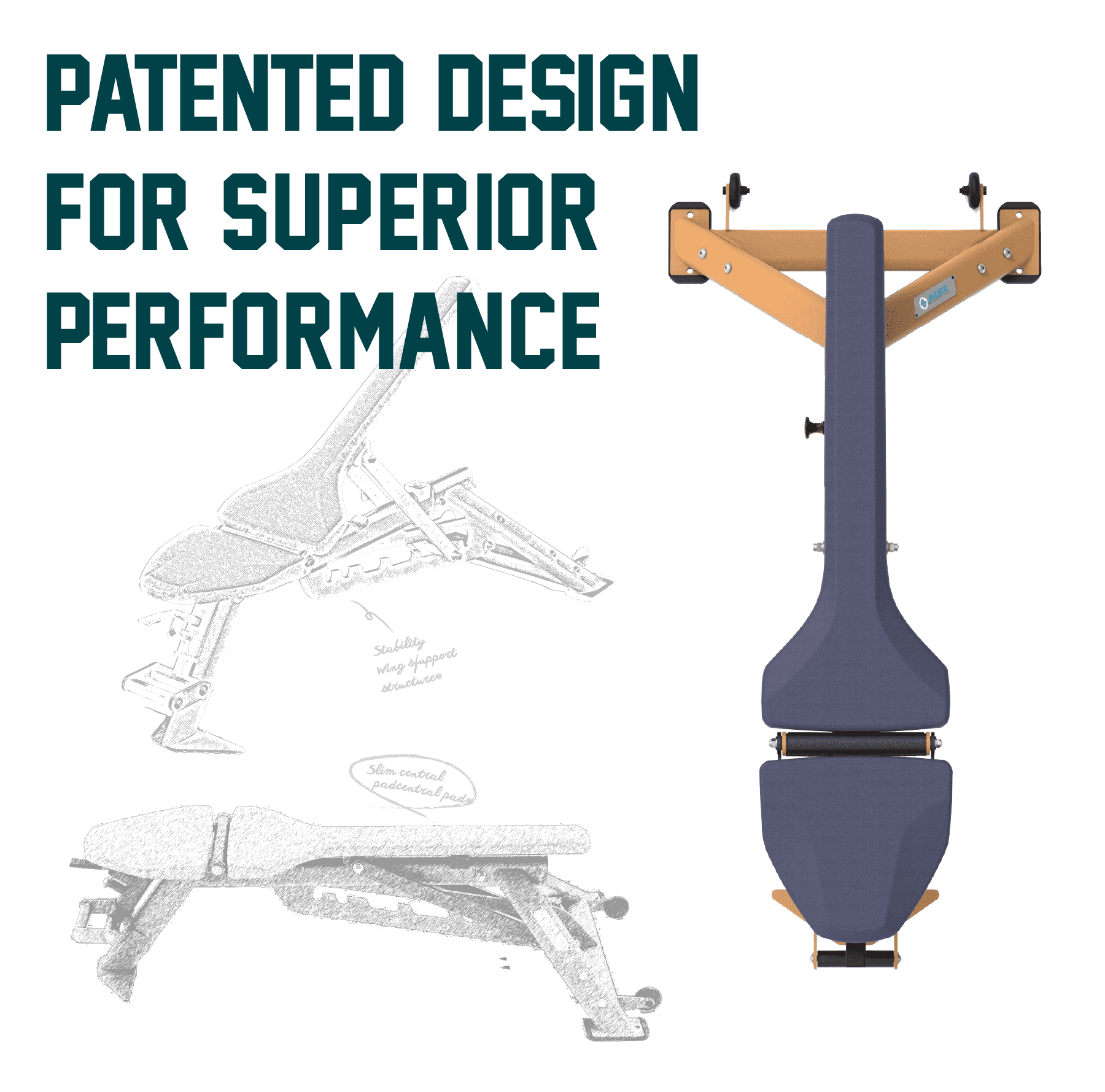 ➤優れたパフォーマンスを実現する特許取得済みのデザイン