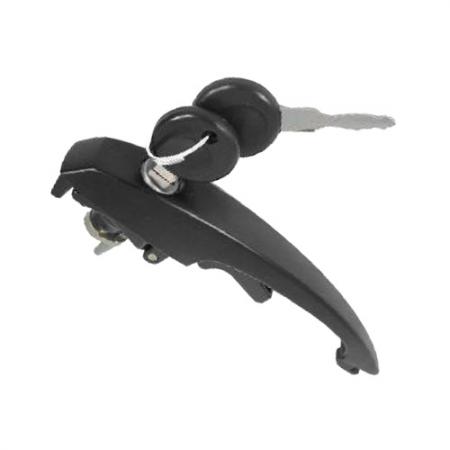 Наружная дверная ручка с гладким черным покрытием и отверстием для ключа для Volkswagen T1 - Наружная дверная ручка с гладким черным покрытием и отверстием для ключа для Volkswagen T1