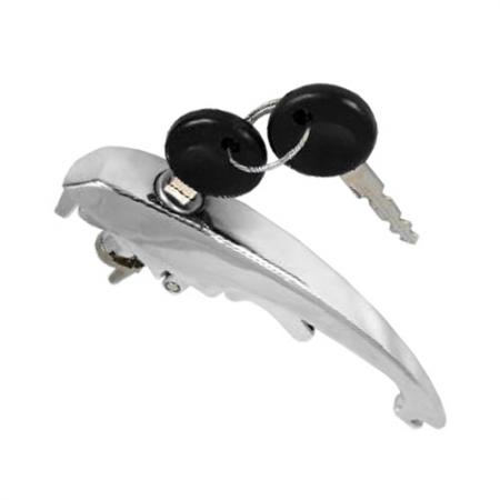 Exterior Door Handle Zinc Die Casting with Chrome Plating and Keyhole