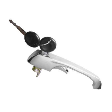 Наружная дверная ручка из цинкового сплава с хромированным покрытием и отверстием для ключа