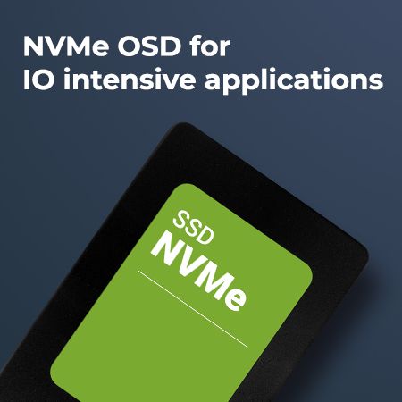 NVMe OSD cephストレージ、Mars 500の3つの基本クラスタで、155Kの読み取りパフォーマンスと33Kの書き込みパフォーマンスを提供します。