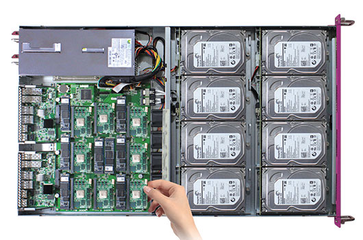 يمكن استبدال ميكروسيرفر Mars 400 ووحدة تخزين الأقراص الصلبة ونموذج المفاتيح جميعها أثناء التشغيل.