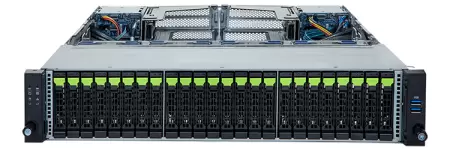 Mars 524, устройство хранения NVME Ceph на 24 отсека - Устройство NVMe Ceph Mars 524 является хорошим решением для большого кластера, чтобы сэкономить на оборудовании и пространстве в стойке.