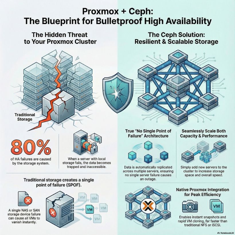 為何你的 Proxmox HA 總是失敗?揭開 80% 災難背後的儲存真相