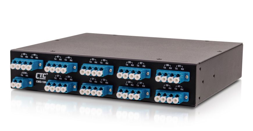 Module CWDM MUX/DEMUX 8 Canaux - 1470 à 1610 Nm - Pour Fibre Optique Monomode - Châssis 19" 1U - Compatible 1G/10G/100G - 3