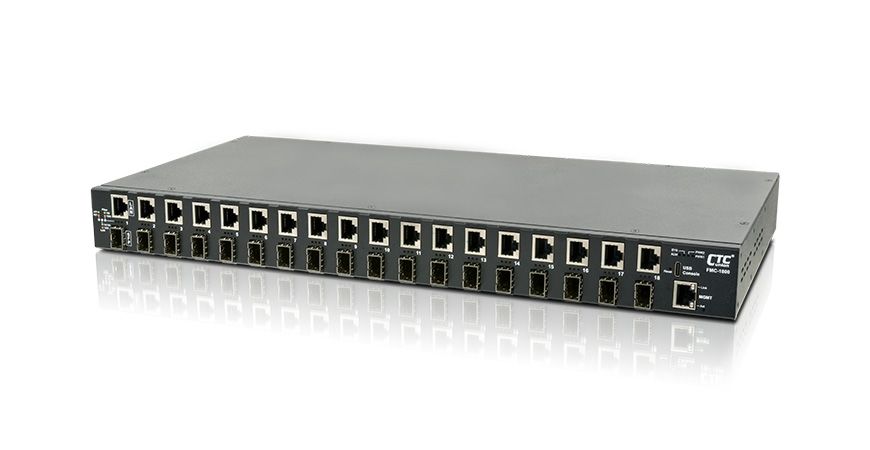 1U Managed GbE Media Converter Rack | Industrial & Telecom Network ...