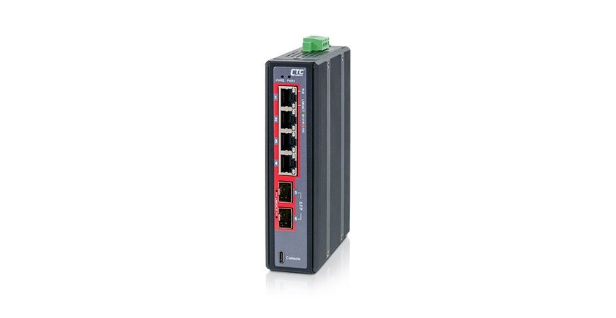8-Port Managed Industrial Gigabit Ethernet Switch, PoE+, 4x SFP