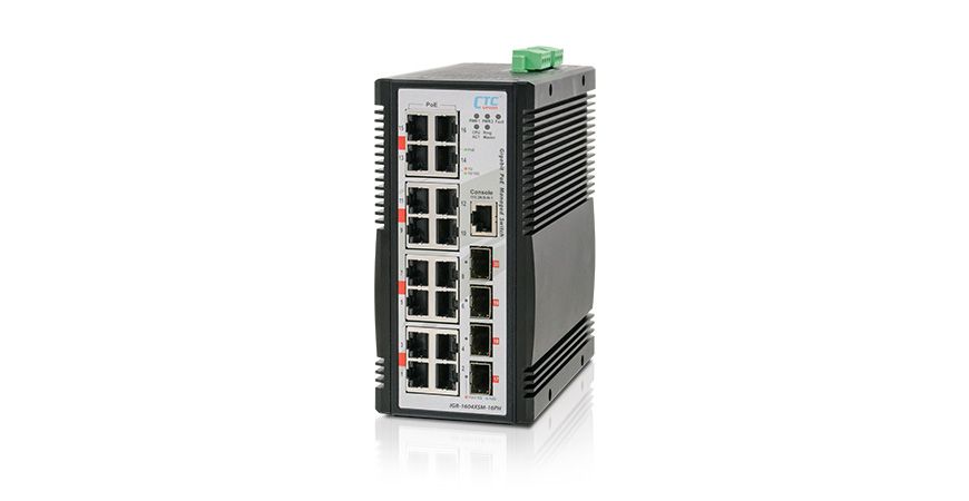 Switch PoE Gigabit géré 16x RJ45 et 4x SFP 2.5G/10G industriel, Fabricant  de commutateurs réseau et de convertisseurs multimédias