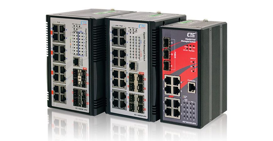 Switch PoE Gigabit géré industriel 16x/8x RJ45 et 8x/3x SFP, Fabricant de  commutateurs réseau et de convertisseurs de média