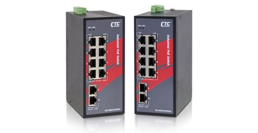 Foto für die Presse - CTCs E-Mark-zertifizierter PoE-Switch