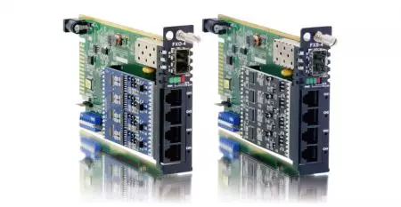 4x FXO Over Fiber and 4x FXS Over Fiber Card - Voice over Fiber Converter