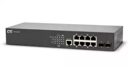 Comutador PoE Gerenciado L2+ com 8 portas PoE+ (180W) - Comutador PoE Gerenciado L2+ GSW3208MP-1