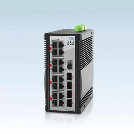 Industrial 16 ports PoE 10G uplink Switch (IGS-1604XSM-16PH)