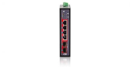 Switch Ethernet rapide non géré industriel 4x RJ45 et 2x SFP