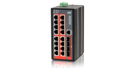 Conmutador de red Ethernet gestionado industrial - IGS-1604SM Interruptor Ethernet Gigabit Administrado Industrial
