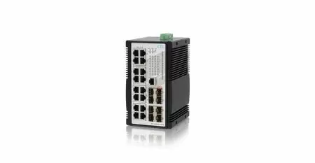 Industrial GbE Switch with SyncE, IEEE1588 v2 & PoE