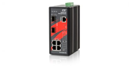 Interruptor industrial administrado de Ethernet Gigabit PoE - IGS-402SM-4PU Interruptor de red Ethernet administrado industrial PoE