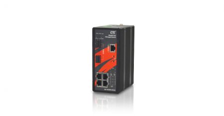 Interruptor PoE gestionado industrial GbE - IGS+402SM-4PH24 Interruptor PoE gestionado industrial GbE