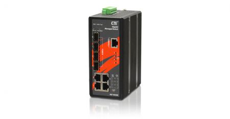 Промышленный управляемый коммутатор Gigabit Ethernet - Промышленный управляемый коммутатор GbE IGS+404SM
