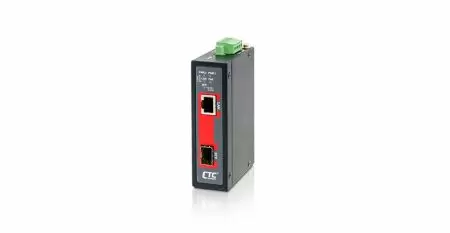 Convertisseur de média PoE géré industriel