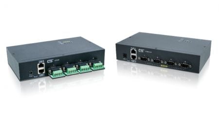 4 × RS232/422/485 to IP Device Server - 4 ports Ethernet Device Server