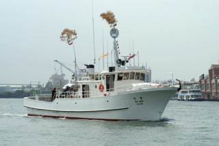 Barco de teste multifuncional de pesca FRP 80GT