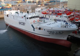 SHING SHENG FA Kontraktor untuk tiga perusahaan perikanan terbesar Korea Selatan, SAJO INDUTRIES CO., LTD. Kapal pancing long line tuna. - . NO.803 ORYONG telah diluncurkan