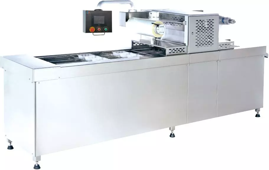 Incapsulatore automatico per vassoi con vuoto e lavaggio a gas / Imballaggio a pelle