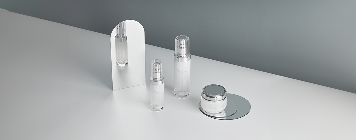 Runde Form Acryl Kosmetik- & Hautpflegeverpackung - Aura Beauty-Serie - Runde Form Hautpflegesammlung - Aura Beauty-Serie