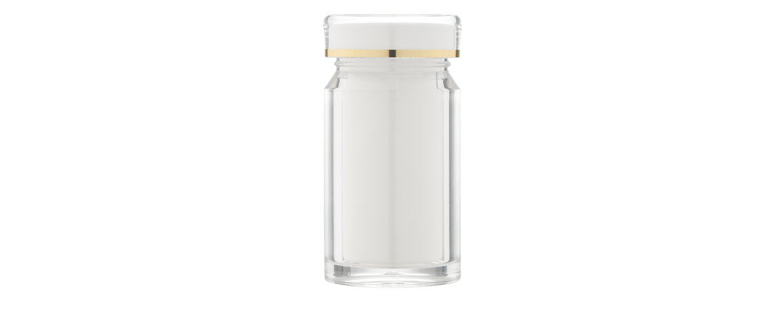 Acrylic Round Capsule Jar 100ml - B-100  Acrylic Capsule Jar