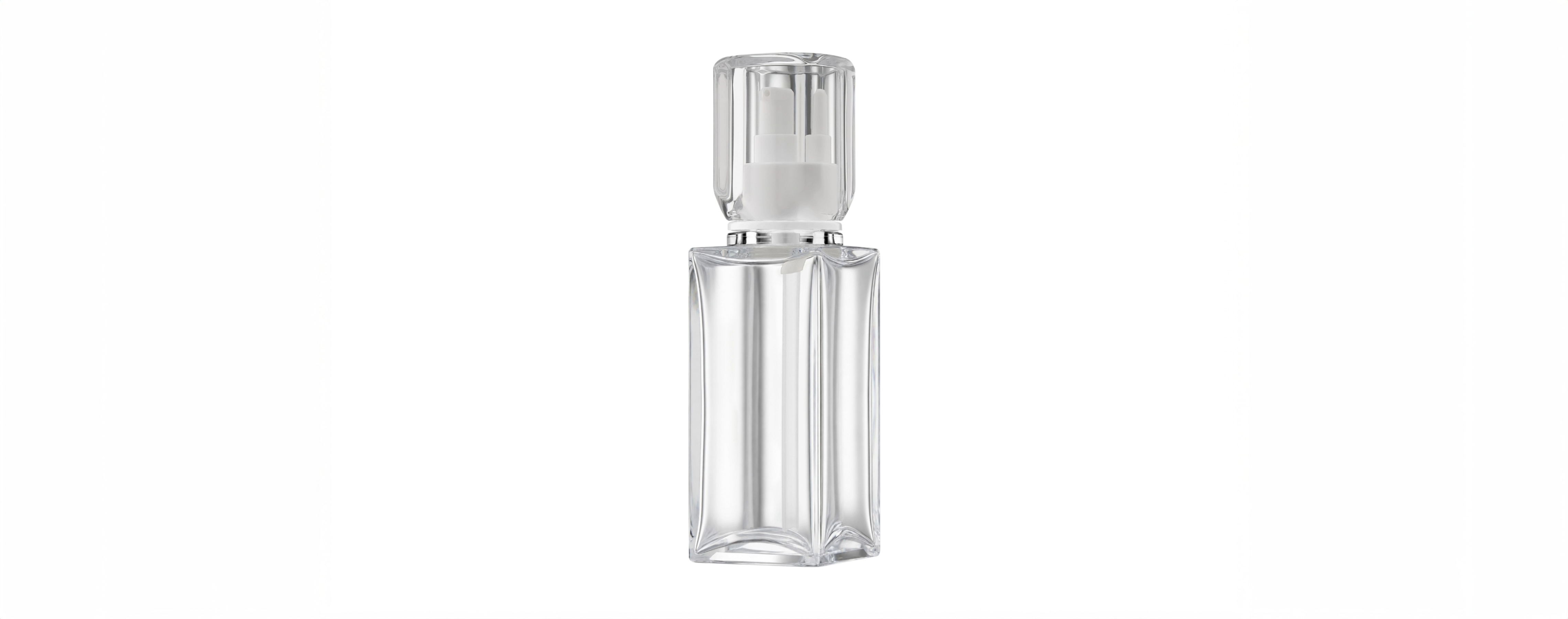 KSA-100: Botella cuadrada de PET de 100ml de pared gruesa | Embalaje cosmético de lujo - Botella de PET de pared gruesa KSA-100 de COSJAR