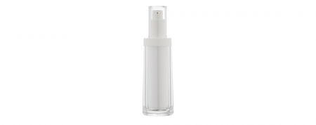 Botol Losion/Spray Bulat 50ml yang dapat diisi ulang dengan bagian bahu tajam - Kemasan Isi Ulang CRB-50-L