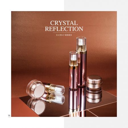 Runde Form Acryl-Luxus-Kosmetik- und Hautpflegeverpackung - Kristallreflexion Serie