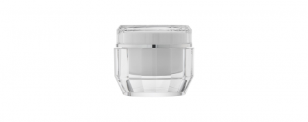 Barattolo rotondo in acrilico a forma di cristallo 50ml - DC-50-C Barattolo rotondo in cristallo a forma di crema 50ml