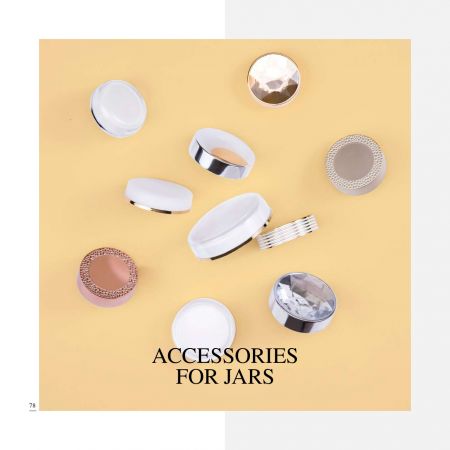 Accessori per confezioni cosmetiche - Collezione di confezioni cosmetiche - Varie tipologie di tappi