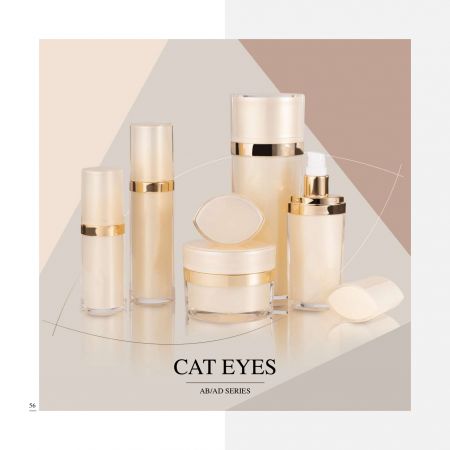 Ovale Form Acryl-Luxus-Kosmetik- und Hautpflegeverpackung - Katzenaugen-Serie