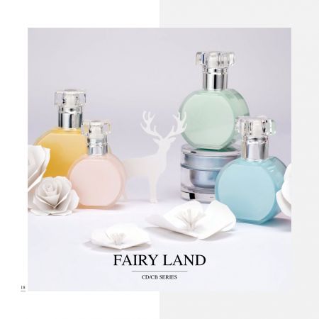 Runde Form Acryl-Kosmetik- & Hautpflegeverpackung - Fairy Land Serie