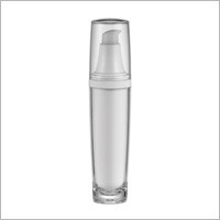 Botella de loción redonda de acrílico 50 ml - HB-50 Un Planeta Metálico (Embalaje Cosmético Redondo de Acrílico Metalizado)