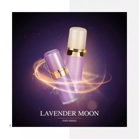 Round Shape Acrylic Luxury Cosmetic & Skincare Packaging - Lavender Moon serie